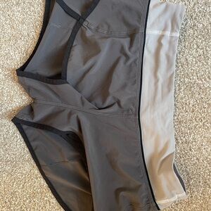 Lululemon Athletica Gray and Black Athletic Shorts